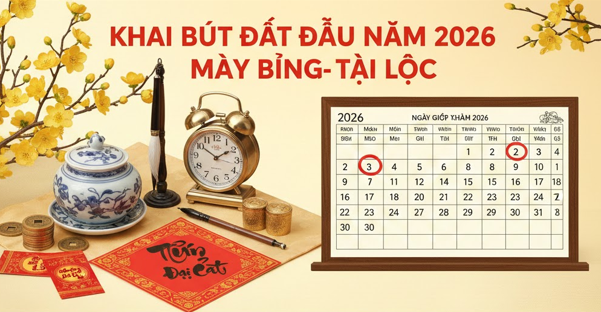 Lịch khai bút đầu năm 2026 